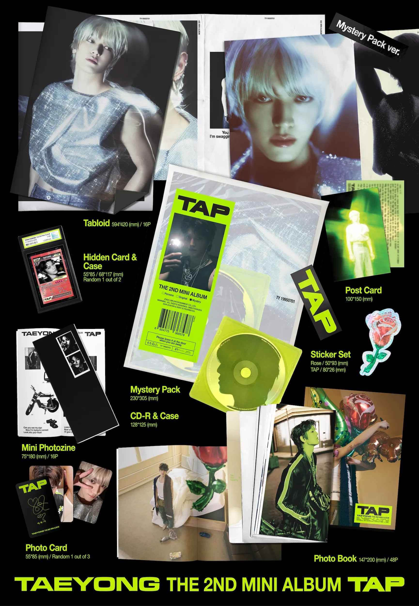 TAEYONG 2ND MINI ALBUM 'TAP' (MYSTERY PACK) DETAIL