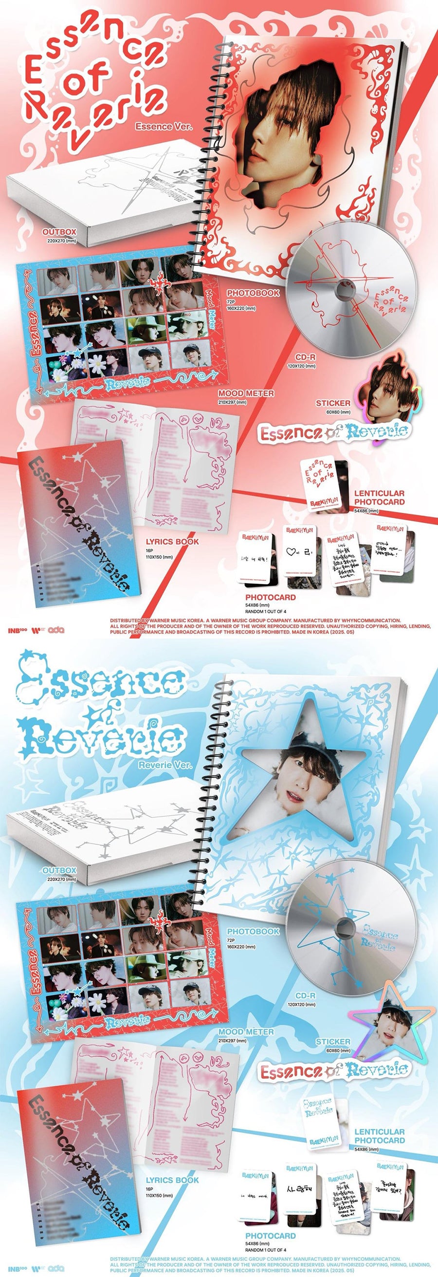 BAEKHYUN 5TH MINI ALBUM 'ESSENCE OF REVERIE' DETAIL