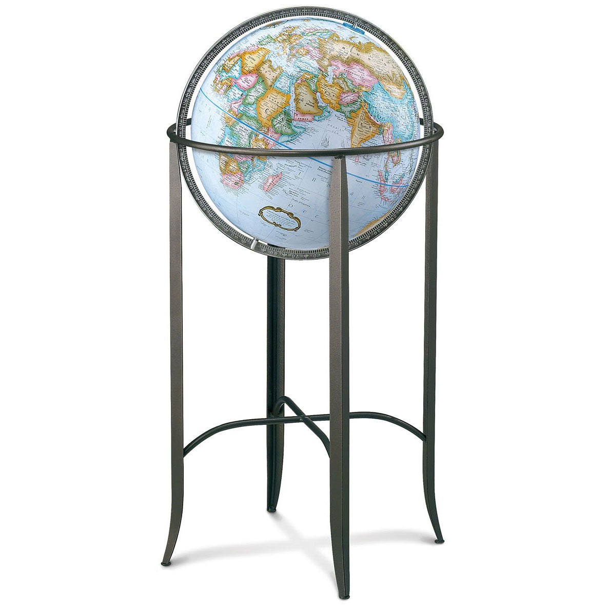 Trafalgar Floor Standing World Globe Zapffe Silversmiths