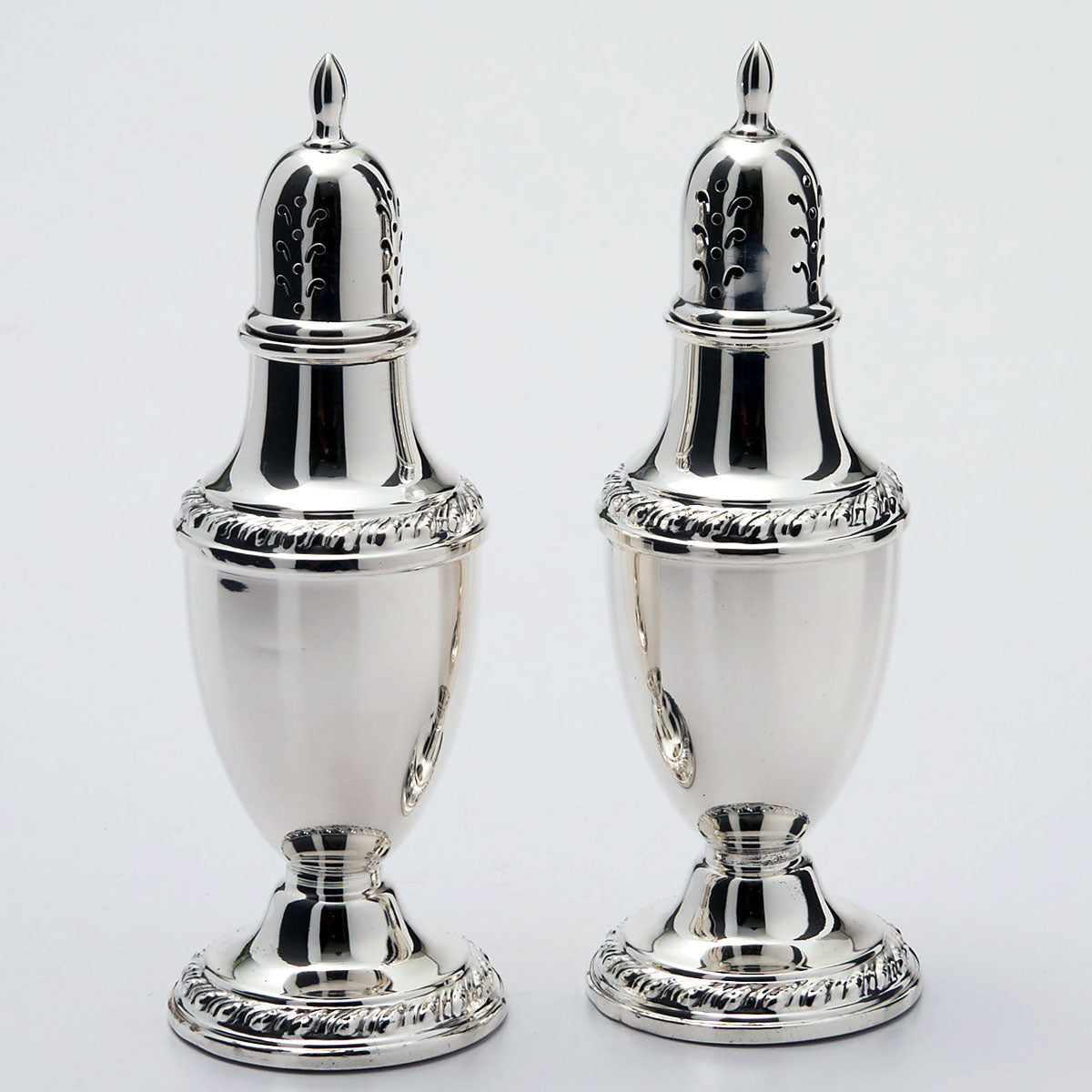 silver salt and pepper shakers