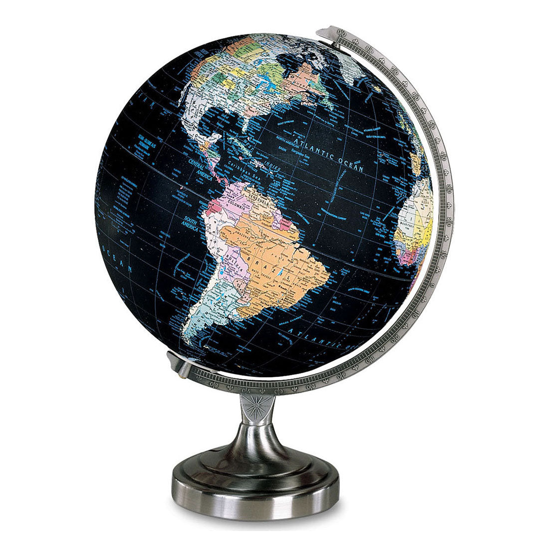 Orion Illuminated World Desk Globe Zapffe Silversmiths   81501RP 2048x 