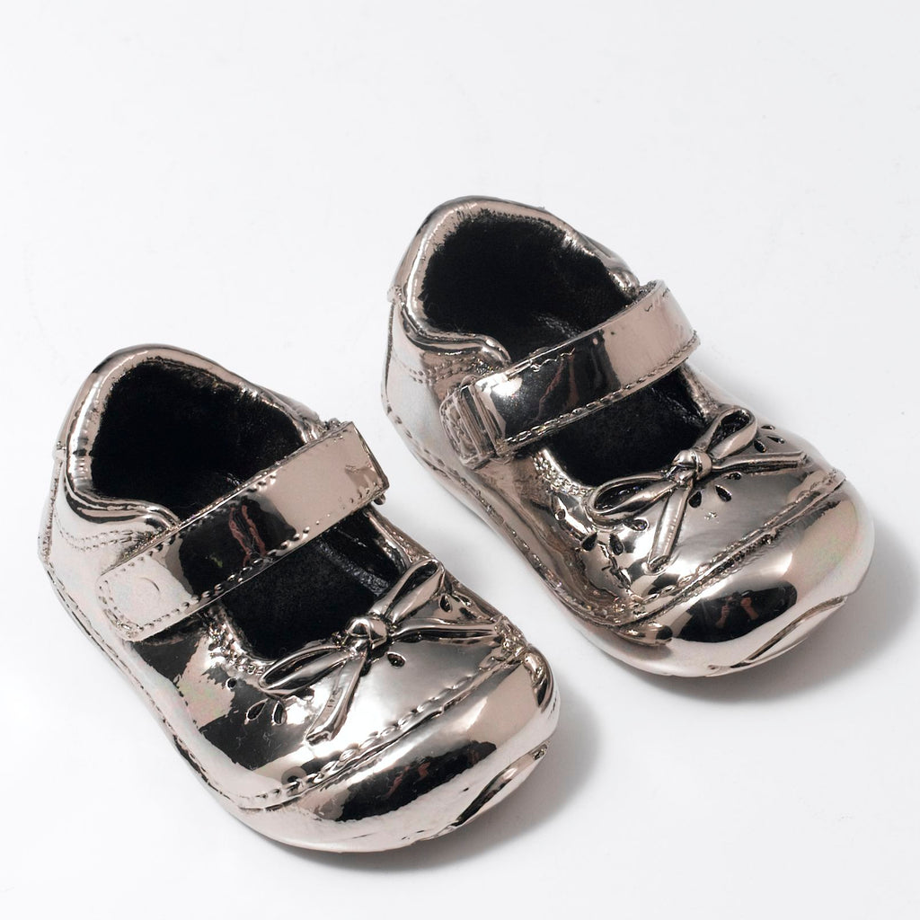 silver plated baby shoes