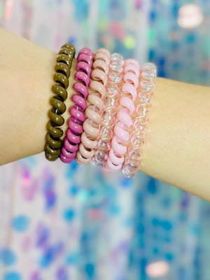 Matte Spiral Hair Ties - The Sister's Boutique