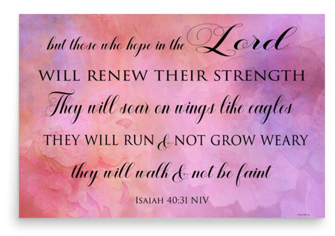 Isaiah 40:31 Art Print by Olive Grove Life