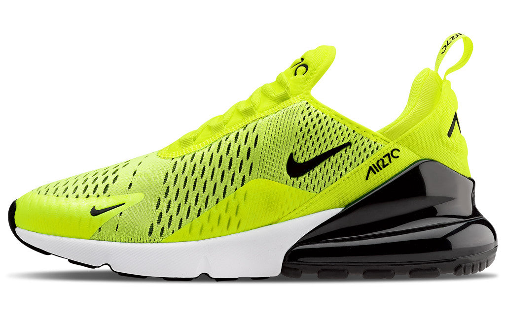 lime green and black air max 270