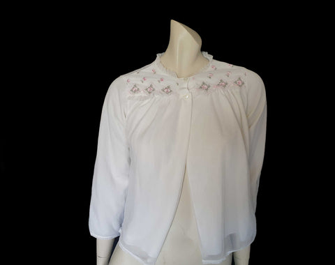 vintage bed jacket nylon 1960s