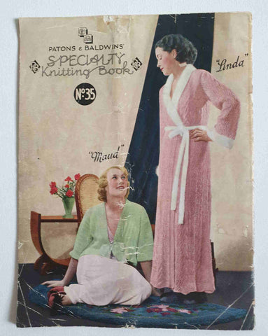 vintage 1930s bed jacket knitting patterns