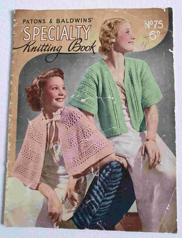 vintage 1930s bed jacket knitting patterns