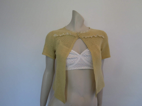 vintage knitted bed jacket 1940s