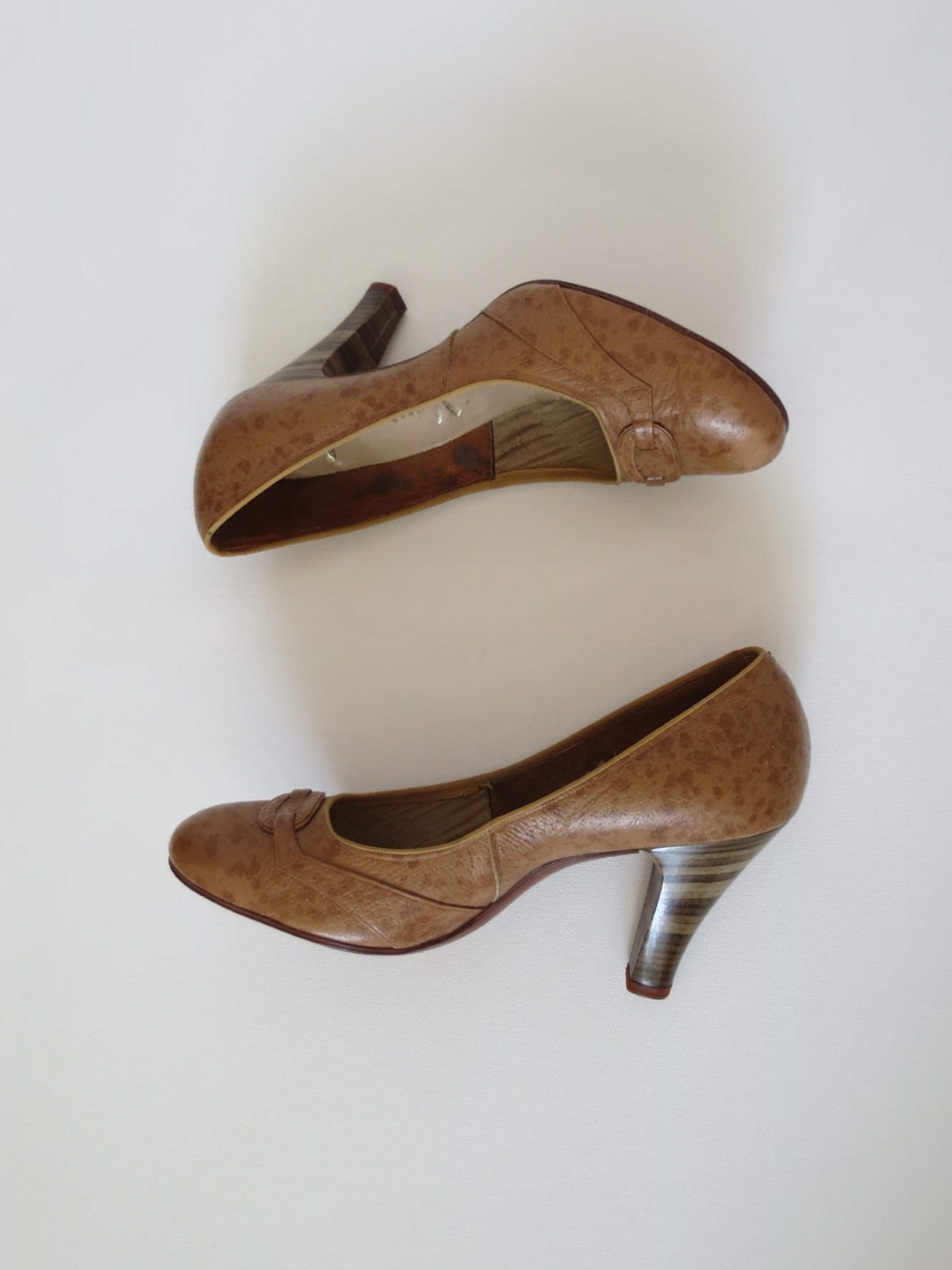 1950s Mottled Brown Leather Pumps, High Heels, by Henry of Melbourne –  Louisa Amelia Jane Vintage