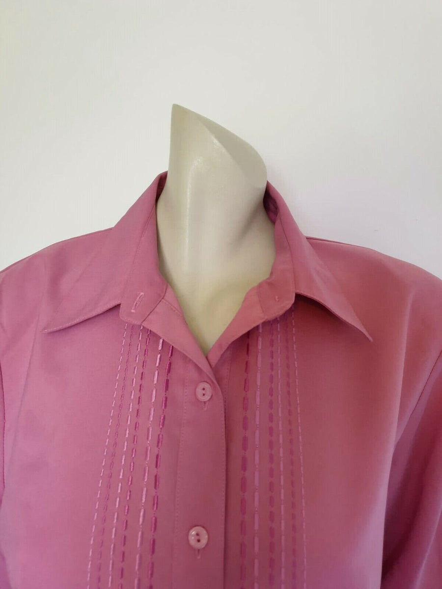 1990s Pink Blouse With Embroidery by Rikki Renee - L – Louisa Amelia ...