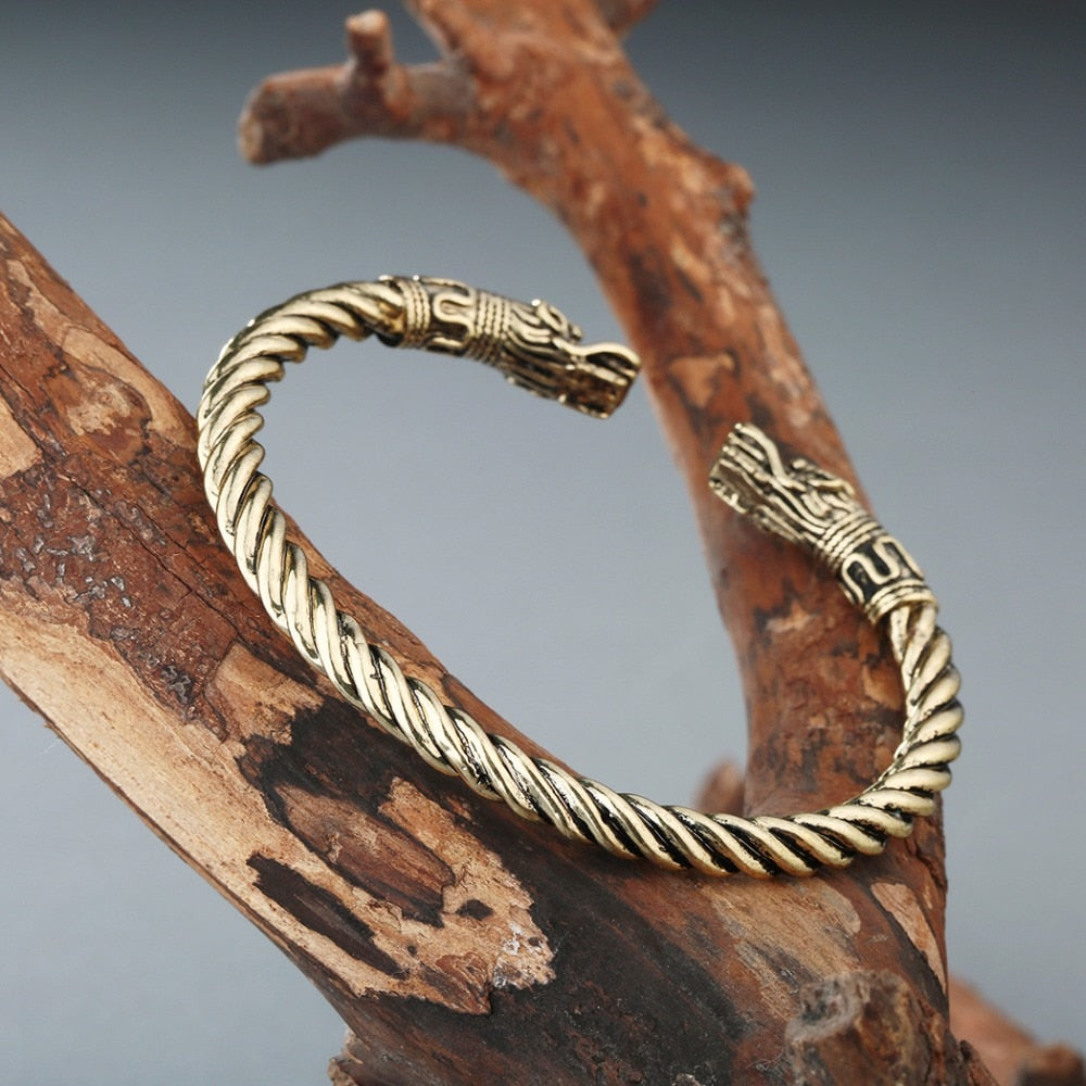 Jörmungandr Viking Sacred Arm Ring Metal Bracelet – Heavy Metal Armor
