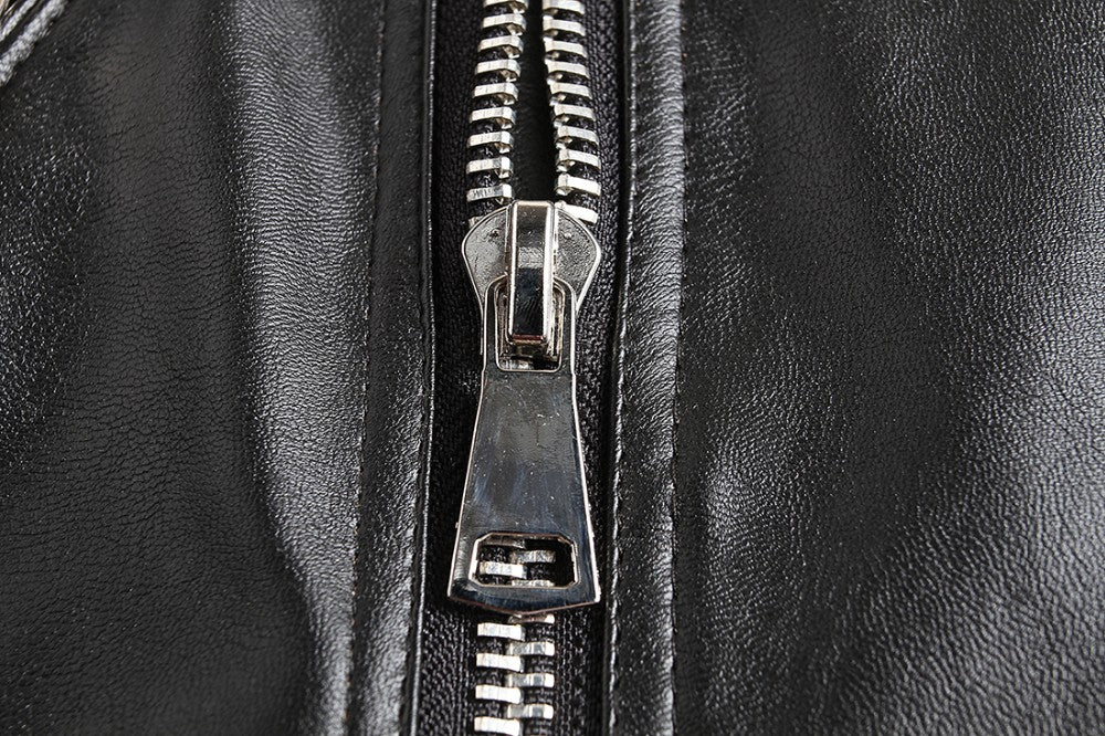 Metalhead Leather Jacket Coat Skull Biker Style – Heavy Metal Armor