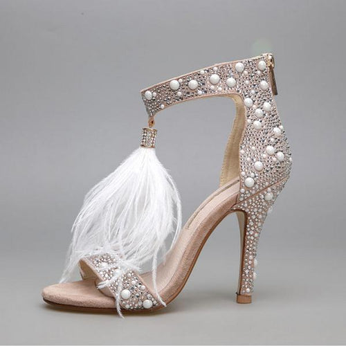 embellished high heels