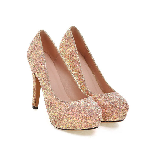 pink glitter court shoes