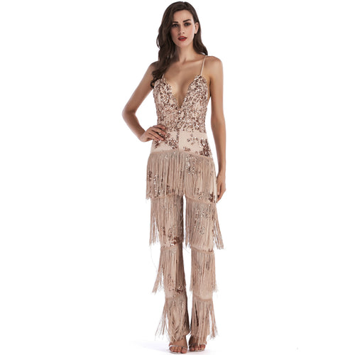 gold tassel jumpsuit