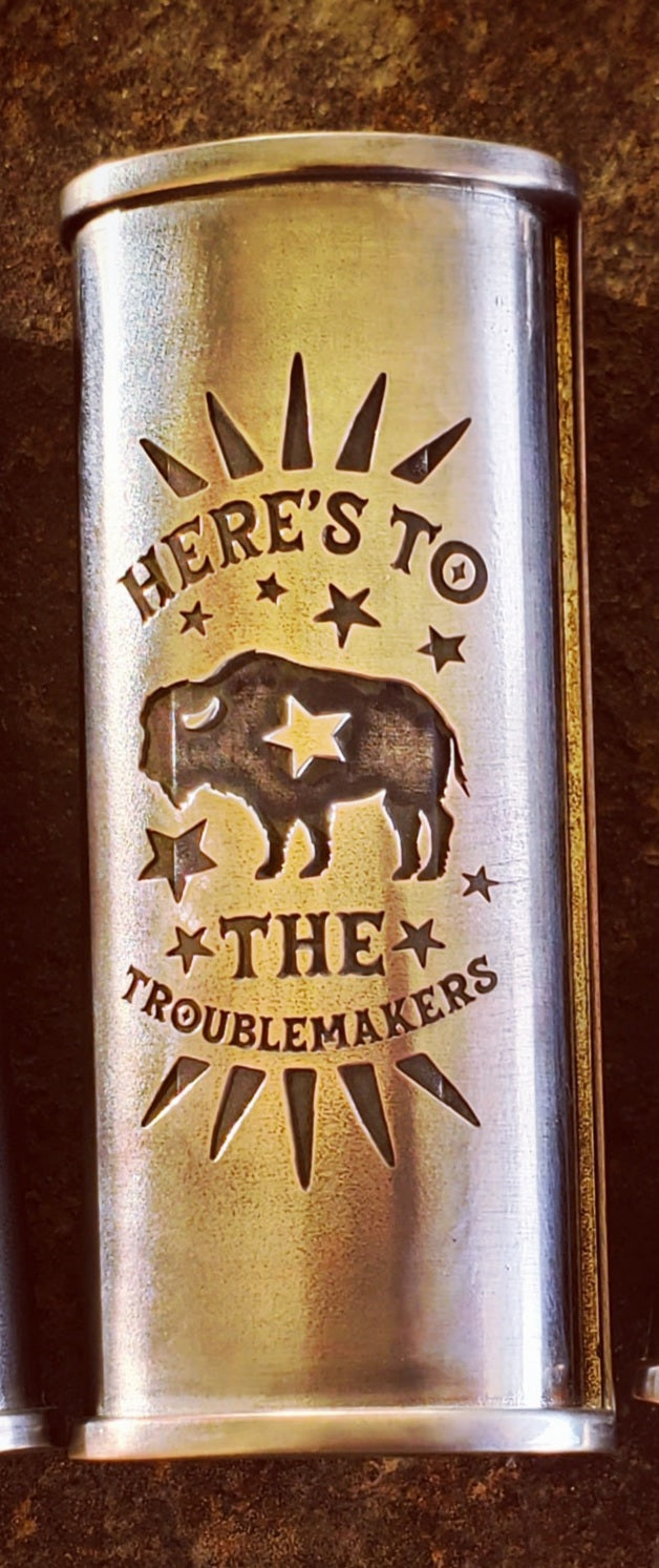 Silver Metal Bic Lighter Case Don't Be a Prick – TroubleMaker