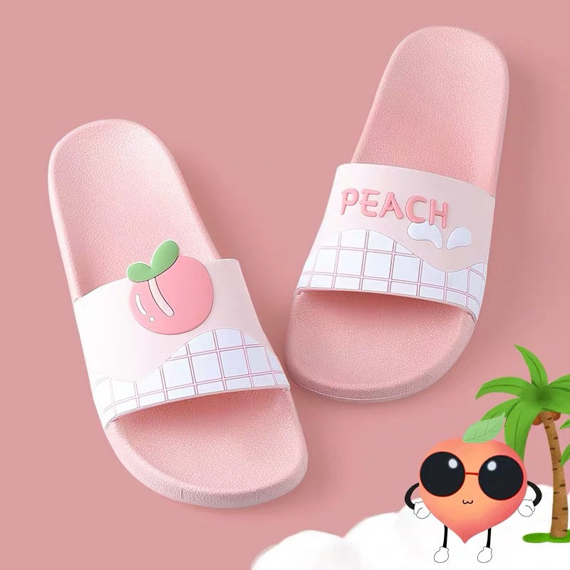 peach slippers