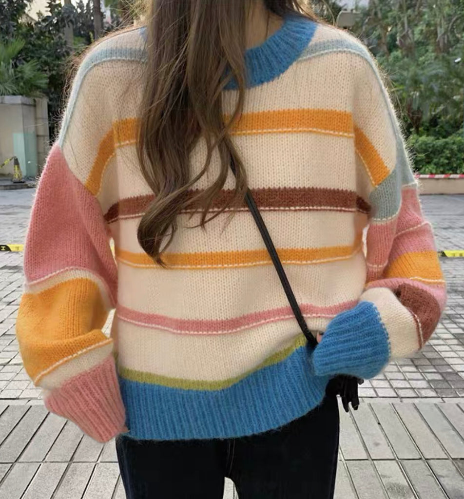 Fácil de suceder medida Luminancia Pastel Rainbow Sweater – ivybycrafts