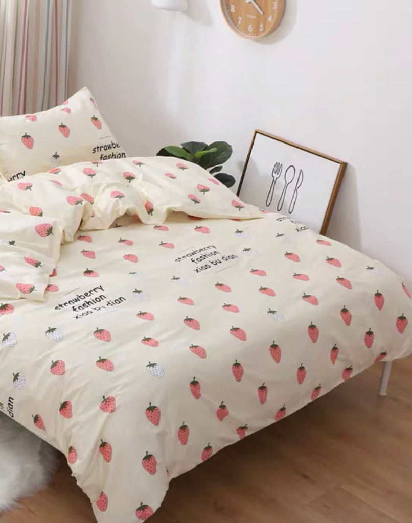 Cute Strawberry Bedding Set – ivybycrafts