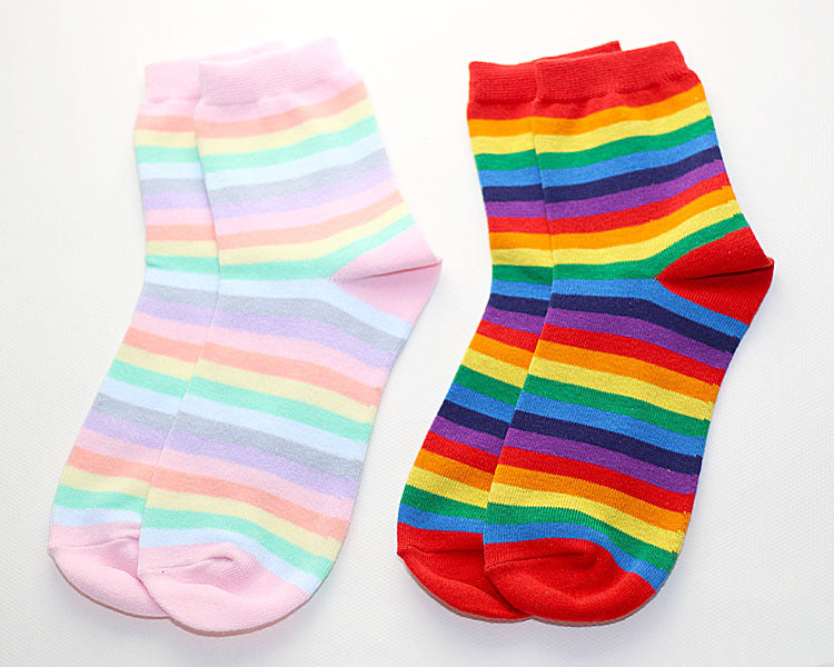 Cute Rainbow Socks Ivybycrafts 