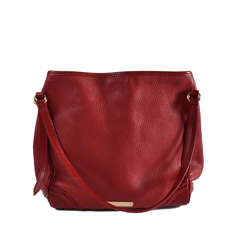 burberry red leather handbag