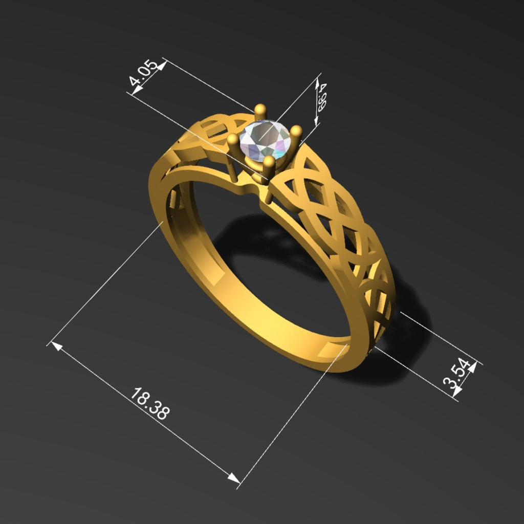 3D STL File Ring Model  Futuristic Ring With Two Golds – Arthur Factory