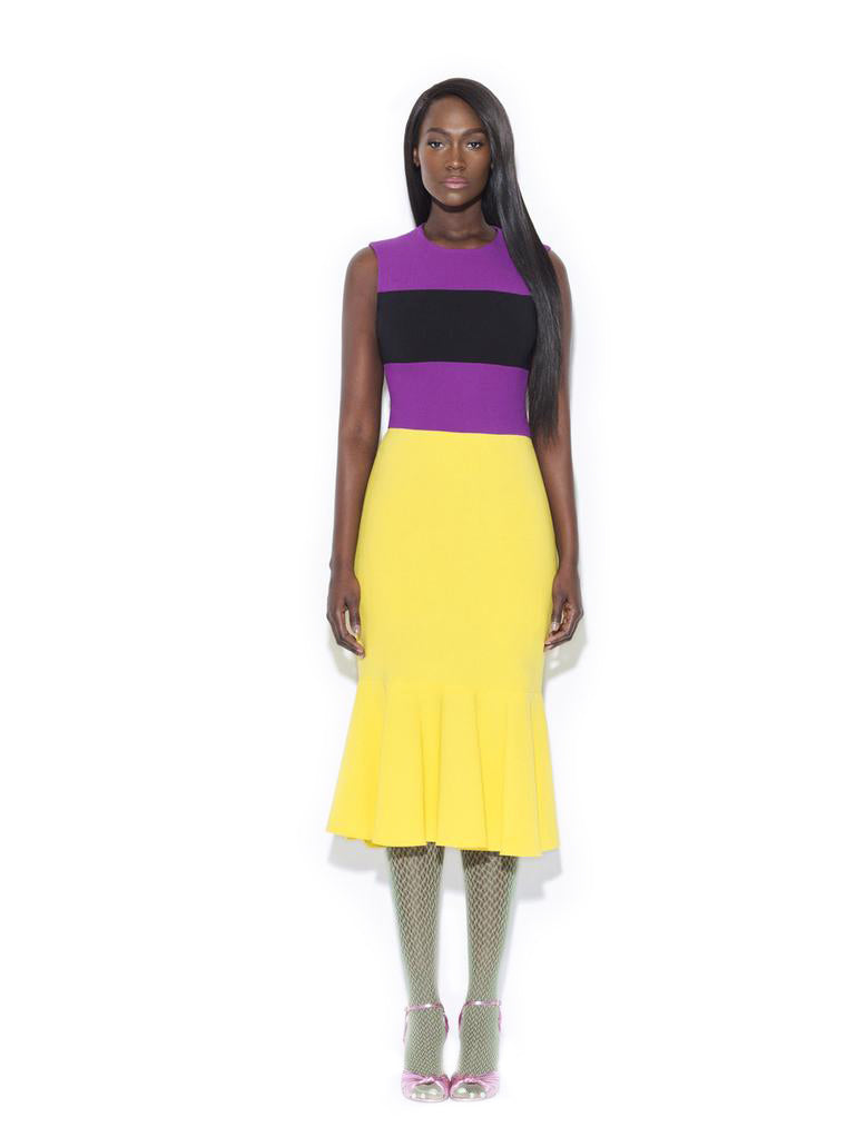 purple and yellow dress