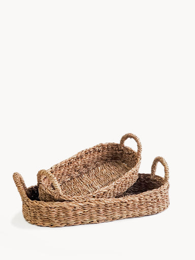 KORISSA Bread Warmer & Basket Gift Set With Tea Towel - Natural
