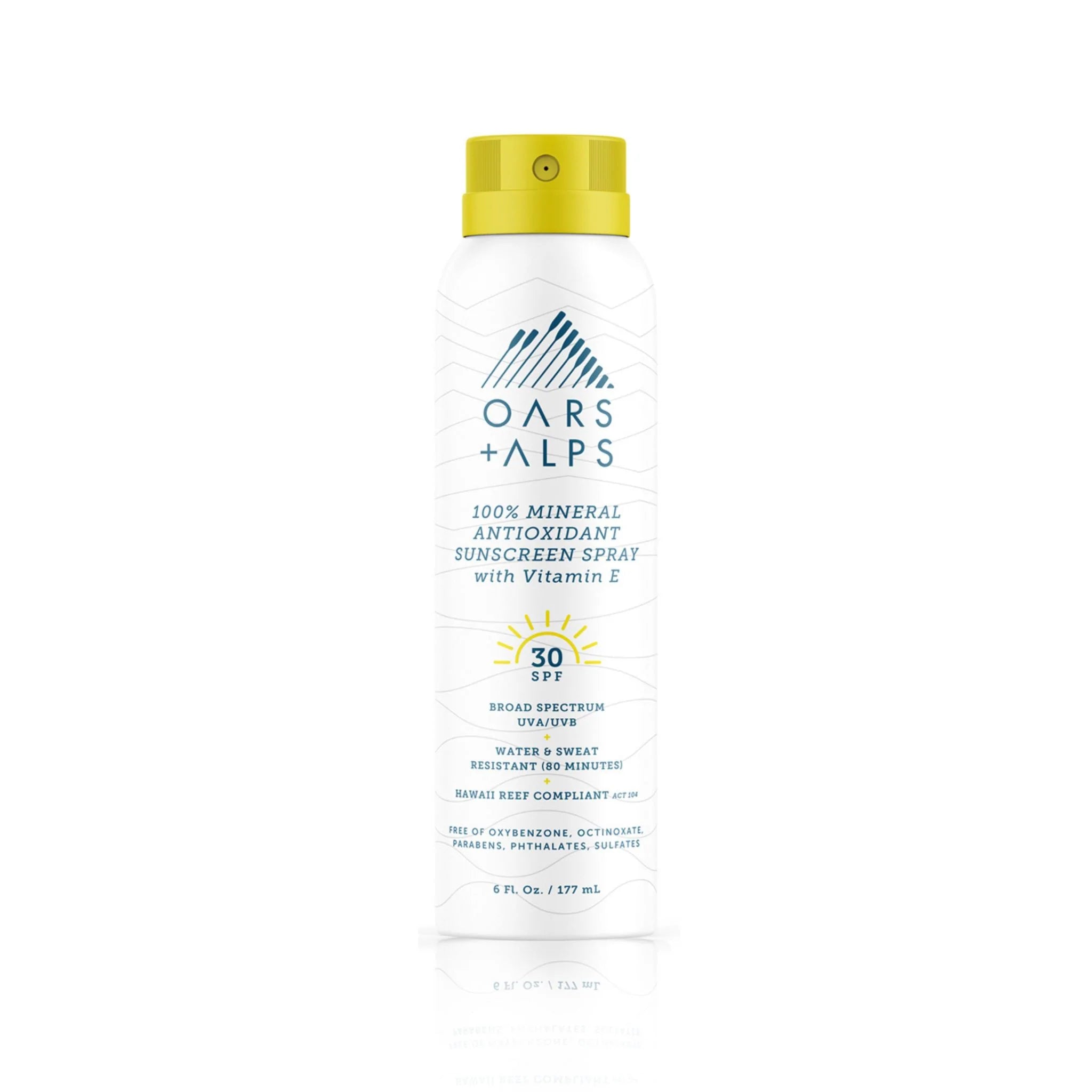 100% Mineral Antioxidant Sunscreen Spray with SPF 30 by Oars + Alps