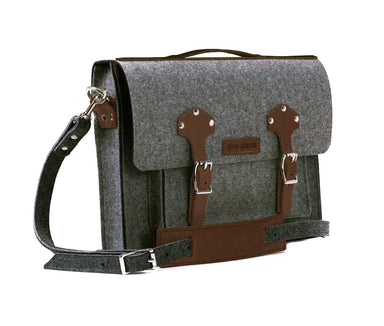 The “Lewis” Buffalo Leather Messenger Bag - Vintage Gentlemen