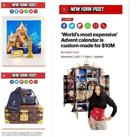 New York post has featured resin art supplier Just4youonlineuk from the U.K. within the most expensive advent calendar in the world