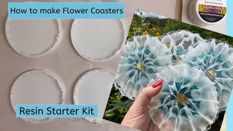 How to make Flower Coasters Bloom Effect Resin Art