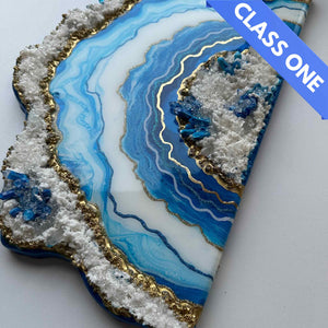 Make Resin Art Geode Coasters, Online class & kit