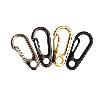 Unique-bargains Hiking Camping D-Ring Carabiner Keychain Karabiner Hook Key Carrier 10pcs Black