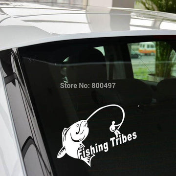 10 X Funny Car Sticker Go Fishing Auto Decal Car Sticker For Tesla