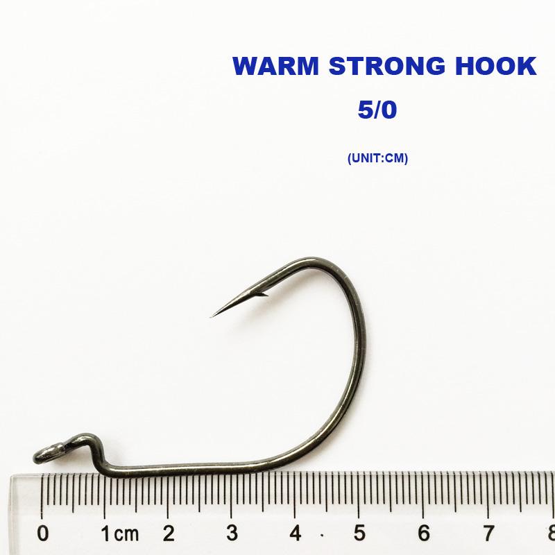 Babydream1 51 Pcs Large Crank Offset Hook Carbon Steel Carbon Steel Fishing Hooks Fishing Hooks Barbed Carp Fishing Hook For Soft Worm Lure