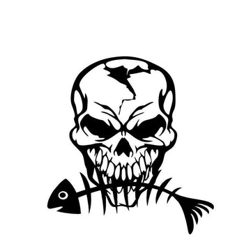  Skeleton Fishbone Power Fishing Sticker Baited Breath & Personalized  Fishing Gear Labels for Magnify Your Presence with Car Bumpers Full Color  Print (5X4,4) : Electronics