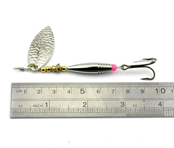 8Pcs Metal Spoon S Lure Kit Bass Baits Spinners Spinnerbait Tackle