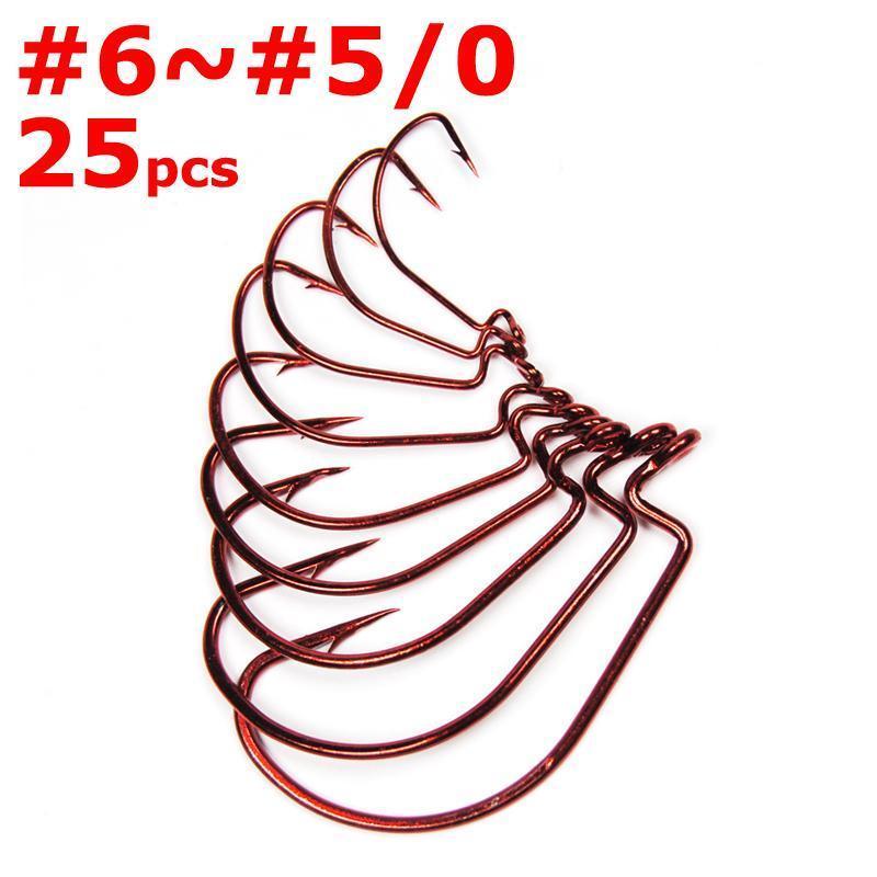 50Pcs/Lot Offset Crank Worm Hook For Bass Fishing High Carbon Swimbait –  Bargain Bait Box