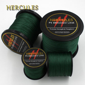 Hercules Braided Fishing Line Sea Saltwater Fishing 8 Strands Army Gre –  Bargain Bait Box