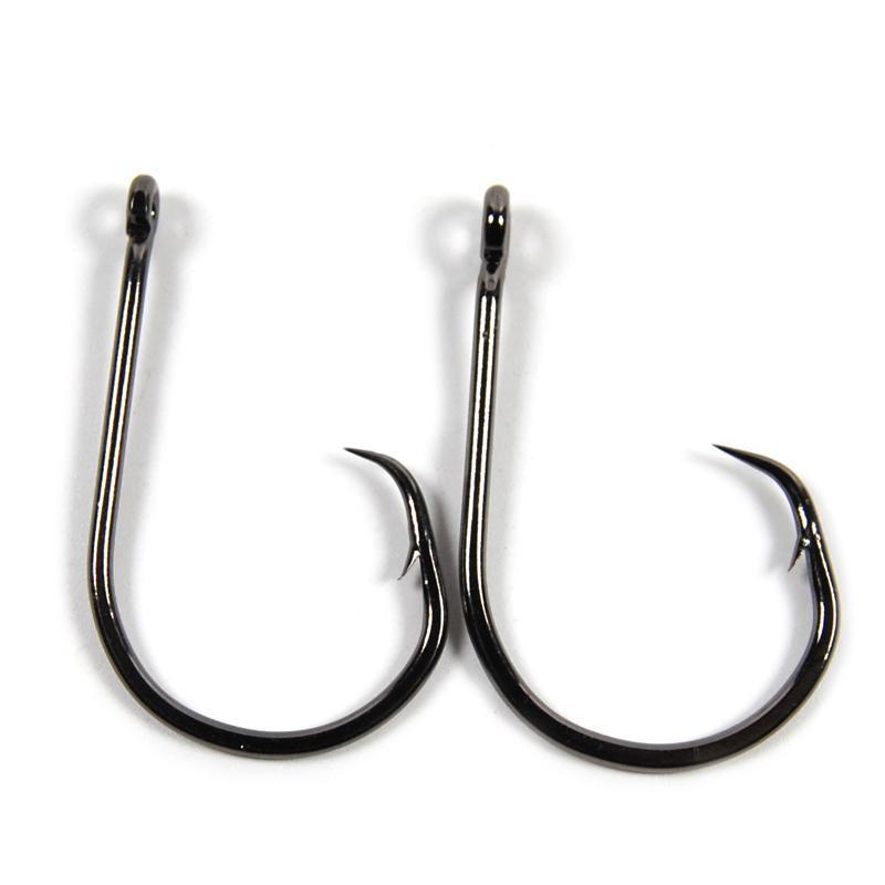 50PCS 1-13# Fishhooks Single Circle Fishing Barbed Hook Fishing