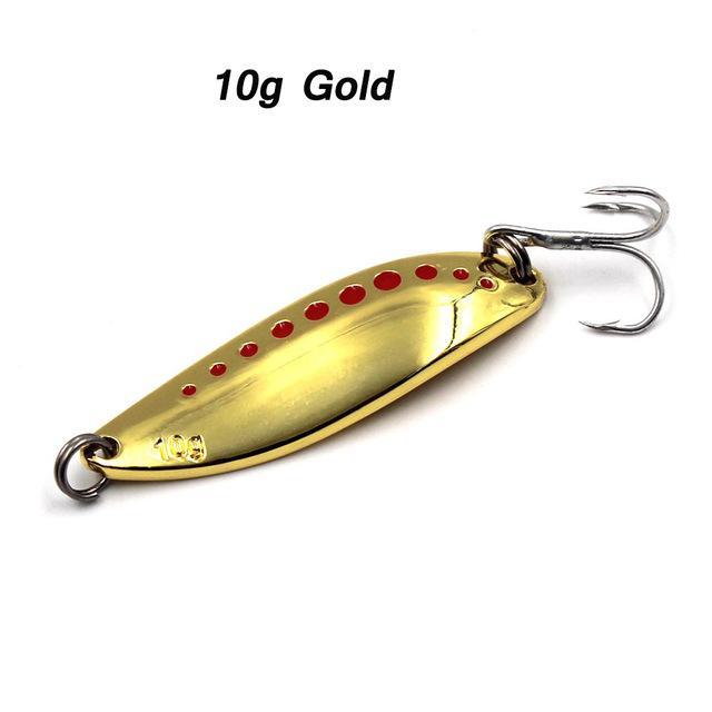 4x Spinner Baits Fishing Lures Spinnerbait 15g\9cm Trout Metal Spoon Willow BIN