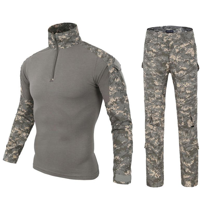 Acu Camo Tactical Military Airsoft Paintball Suit Uniform Pants With K ...