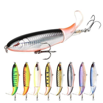 ALLBLUE Whopper Popper 9cm/11cm/13cm Topwater Fishing Lure Artificial Bait  Hard Plopper Soft Rotating Tail