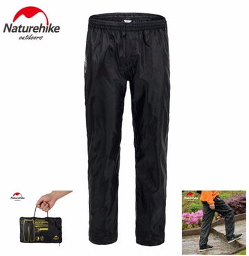 Naturehike Black Outdoor Camping Hiking Rain Pants Nylon