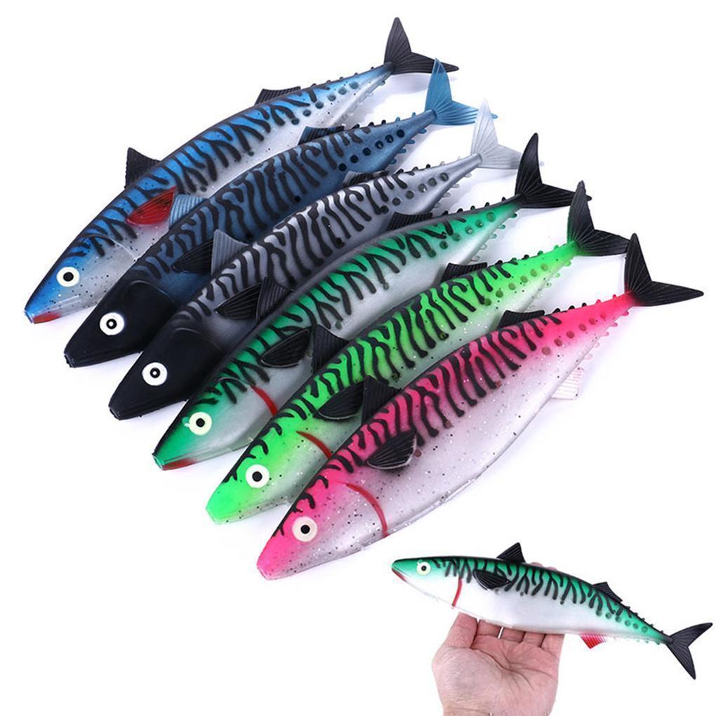 Plastic 3Pcs Artificial Fishing Lures Colorful Soft Baits Lifelike Plastic Fishing  Swimbait Kit 