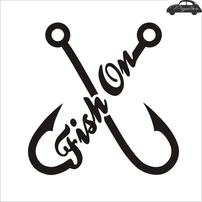 Download Customized Fish Decal Fishing Sticker Angling Hooks ...