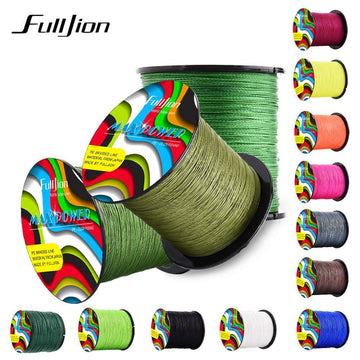 Fulljion 14 Colors 100M 110Yards Pe Braided Fishing Line 4 Stands