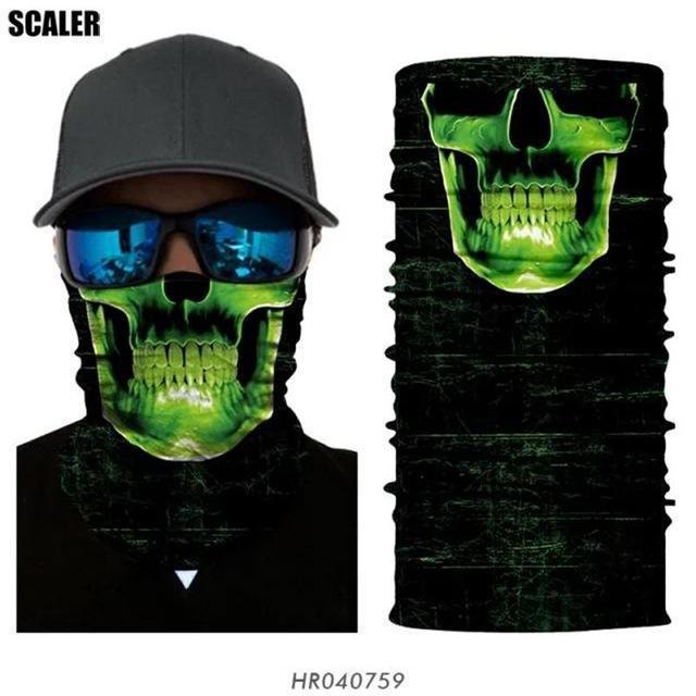 High Elastic 3D Seamless Bandana Scarf Skull Cycling Headwears Women D ...